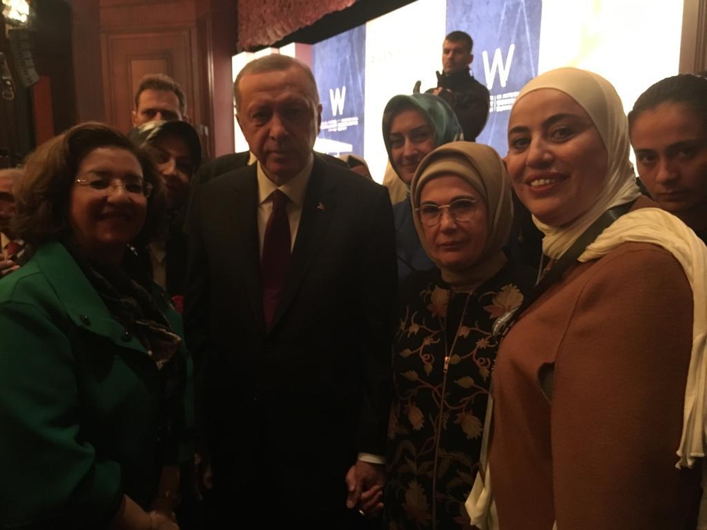 23 Kasım 2018 IWF Lübnan Üyeleri Cumhurbaşkanı Erdoğan ve Hanımefendi